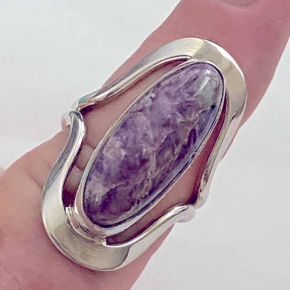 Dominique Dinouart Charoite Sterling Silver Ring 7